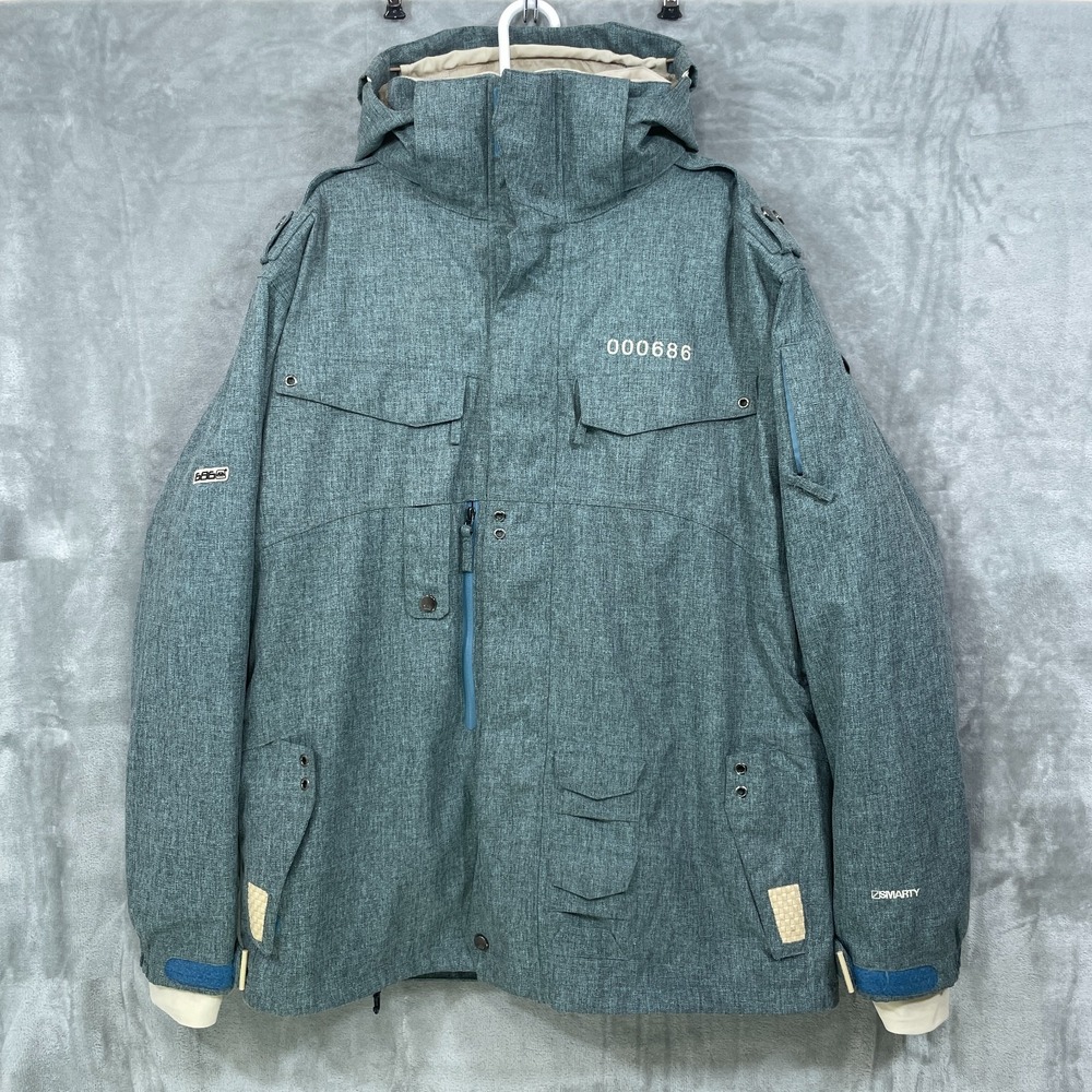 686 Smarty Snowboard Jacket Mens XL 3 in 1 l Heavy Ski/Snowboard Teal Gray